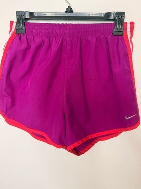 Nike Women's Magenta Athletic Shorts with Coral Trim